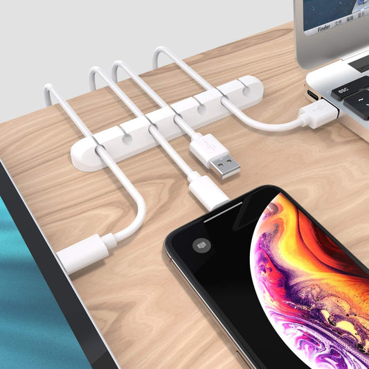 SOULWIT Cable Holder Clips, 3-Pack Cable Management Cord Organiser Clips Adhesive Organizer for USB Charging Cable Mouse Wire PC Office Home