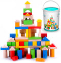 Classic Wooden Building Blocks Set (100 pcs)