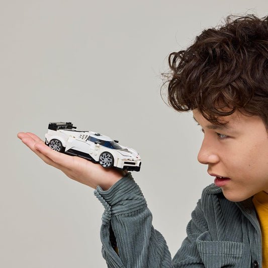 LEGO Speed Champions Bugatti Centodieci Hyper Sports Car Toy - Car Model Kit with a Driver Minifigure - Birthday Gift for 9+ Year Old Boys - 77240