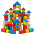 Classic Wooden Building Blocks Set (100 pcs)