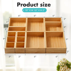 Bamboo Pantry Storage Organizer Set