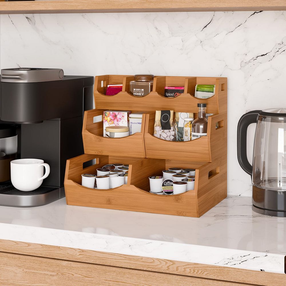 Bamboo Pantry Storage Organizer Set