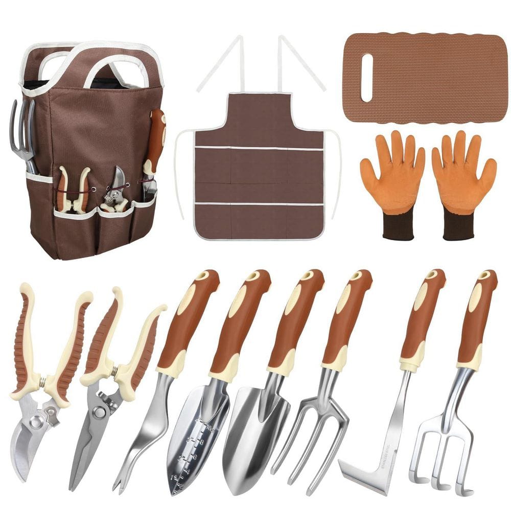 9-Piece Garden Tool Set with Storage Bag