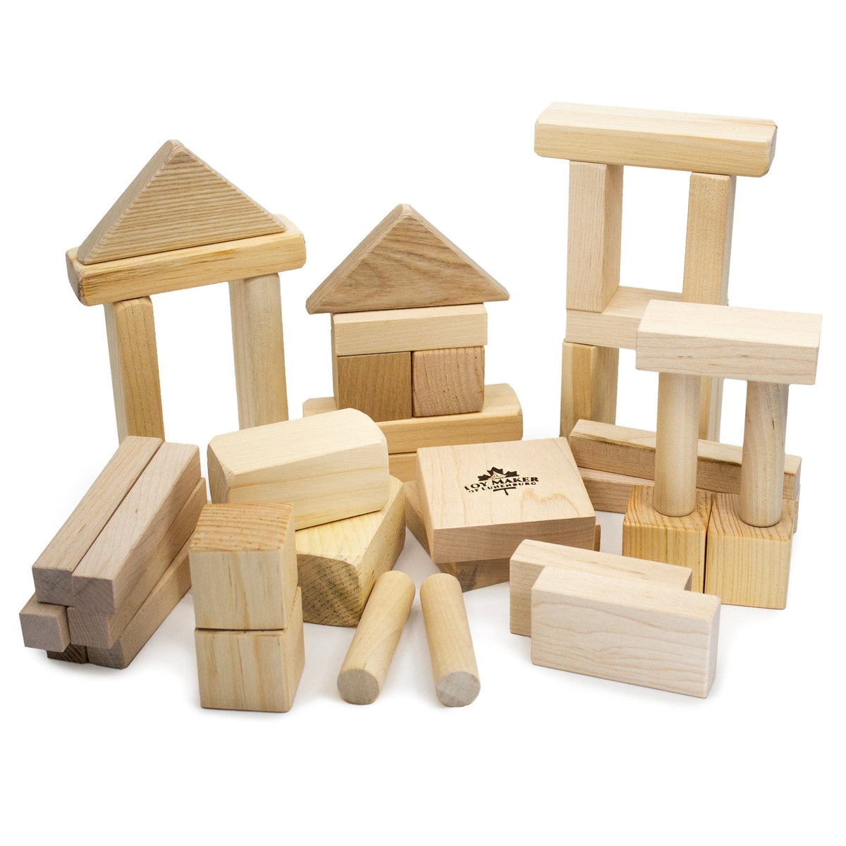 Classic Wooden Building Blocks Set (100 pcs)